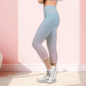 Eleganter, blauer und rosafarbener Sport Capri Leggings