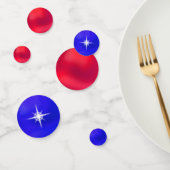 Eleganter Blauer und Roter Tischkonfetti Konfetti (Gruppe)