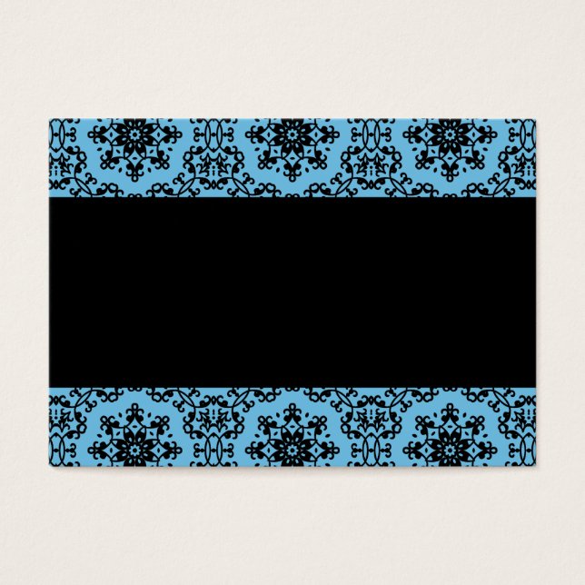 Eleganter Blauer und schwarzer Damast (Vorderseite)