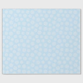 Eleganter Blauer und Weiße Schneeflocke Geschenkpapier (Flach)