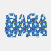 Eleganter, blauer und weißer Weihnachtspickleball Geschenkschachtel (Ungefaltet)