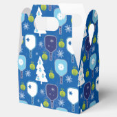 Eleganter, blauer und weißer Weihnachtspickleball Geschenkschachtel (Geöffnet)