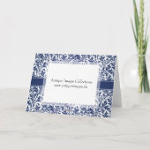 Eleganter blauer und weißer William Morris mit (Rückseite)