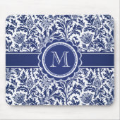 Eleganter blauer und weißer William Morris mit Mousepad (Vorne)