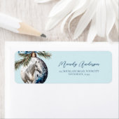 Eleganter, blauer Weihnachtspferd (Insitu)