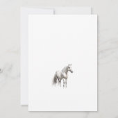 Eleganter, blauer Weihnachtspferd Einladung (Rückseite)