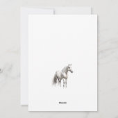 Eleganter, blauer Weihnachtspferd Feiertagskarte (Rückseite)