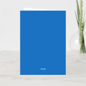 Eleganter blauer Winterwald Frohe Weihnachten (Rückseite)