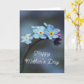Eleganter Blaues Vergessen - keine Blume Muttertag Karte (Gelbe Blume)