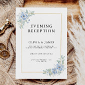 Eleganter Blue Abend Empfang Einladung