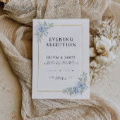 Eleganter Blue Abend Empfang Einladung