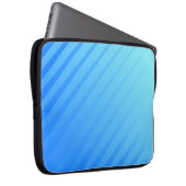 Eleganter Blue Abstrakt Lines Notebook-Sieb Laptopschutzhülle (Vorne Rechts)