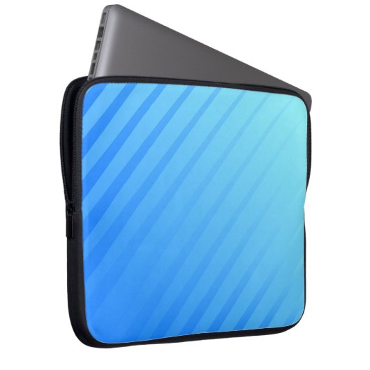 Eleganter Blue Abstrakt Lines Notebook-Sieb Laptopschutzhülle (Vorne Rechts)