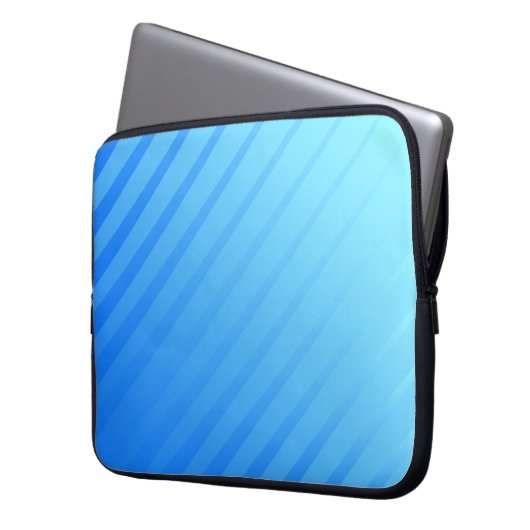 Eleganter Blue Abstrakt Lines Notebook-Sieb Laptopschutzhülle (Vorderseite Links)