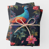 Eleganter Blue and Gold Park/Garten: Geschenkpapier Set (Beispiel)