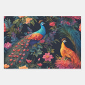 Eleganter Blue and Gold Park/Garten: Geschenkpapier Set (Vorderseite)