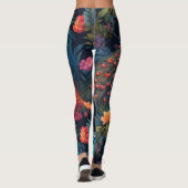 Eleganter Blue and Gold Park/Garten: Leggings (Rückseite)
