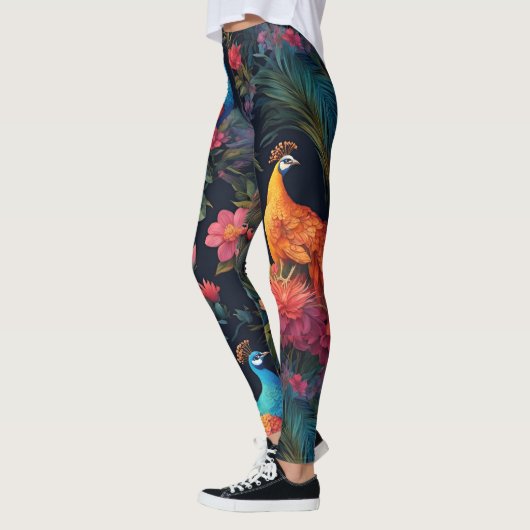 Eleganter Blue and Gold Park/Garten: Leggings (Links)