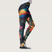 Eleganter Blue and Gold Park/Garten: Leggings (Rechts)