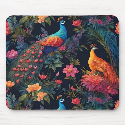 Eleganter Blue and Gold Park/Garten: Mousepad (Vorne)