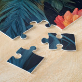 Eleganter Blue and Gold Park/Garten: Puzzle (Seite)