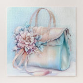 Eleganter Blue and Pink Pastel Handbag Puzzle (Vertikal)