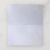 Eleganter Blue Blume Custom Wedding Table Platzkarte (Innenseite Aufgefaltet)