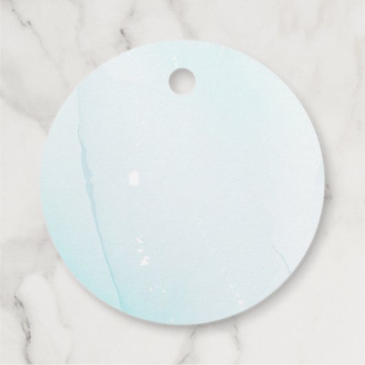 Eleganter Blue Blume Individueller Abschluss Geschenkanhänger (Rückseite)