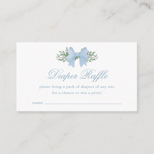 Eleganter Blue Bow Boy Baby Duschduschmaschine Win Begleitkarte (Vorderseite)