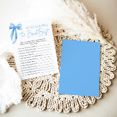 Eleganter Blue Bow, der das beste Spiel der Braut  Einladung