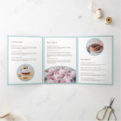 Eleganter Blue Cake mit Florals Bäckerei Broschüre (Innenseite)