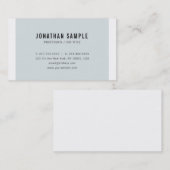 Eleganter Blue Clean Design Gotischer Schriftart B Visitenkarte (Vorne/Hinten)