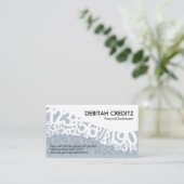 Eleganter Blue Dancing Numbers Bookkeeper Visitenkarte (Stehend Vorderseite)