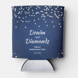 Eleganter Blue Denim and Diamonds Junggeselinnen-A Dosenkühler