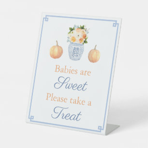 Eleganter Blue Fall in Liebe Baby Duwer Gevor Tabl Sockelschild
