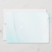 Eleganter Blue Flowers Custom Abschluss Einladung (Rückseite)