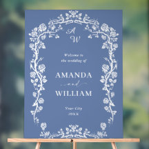 Eleganter Blue French Garden Floral Wedding Willko