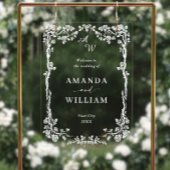 Eleganter Blue French Garden Floral Wedding Willko Acrylschild