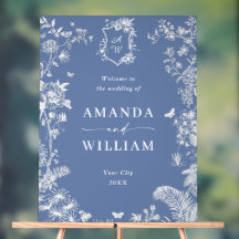 Eleganter Blue French Garden Floral Wedding Willko