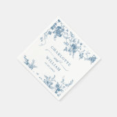 Eleganter Blue French Garden Serviette (Ecke)