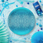 Eleganter Blue Frost Sparkle Paper Teller 2 (Party)