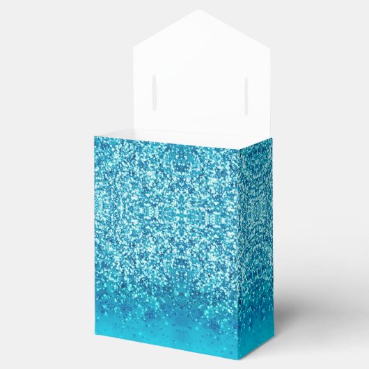 Eleganter Blue Frost Sparkle Zelt Gefallen Box Geschenkschachtel (Geöffnet)