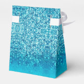 Eleganter Blue Frost Sparkle Zelt Gefallen Box Geschenkschachtel (Rückseite)