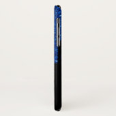 Eleganter Blue Glitzer Tropfen Case-Mate iPhone Hülle (Hinten/Links)