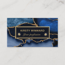 Eleganter Blue-Gold-Glitzer-Marmor