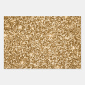 Eleganter Blue Gold Glitzer Weihnachtsbaumen Geschenkpapier Set (Vorderseite 2)