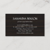 Eleganter Blue & Gold Lotus Yoga Instructor Visitenkarte (Rückseite)