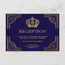 Eleganter Blue Gold Verziert Crown Empfang