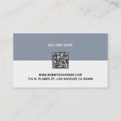 Eleganter Blue-Gray-, Black & White Fitness Traine Visitenkarte (Rückseite)