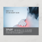 Eleganter Blue Gray Foto Massage Therapist Flyer (Vorne)